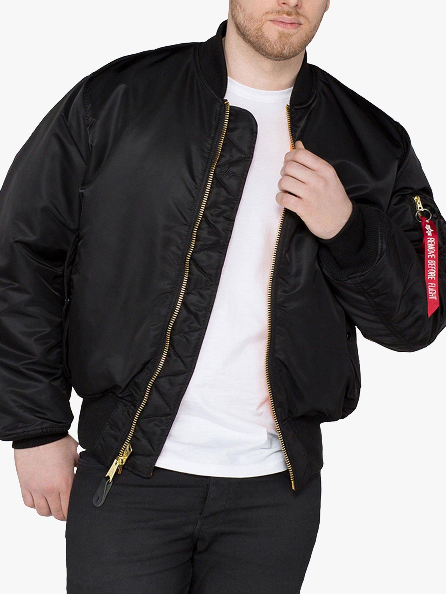 Alpha Industries MA1 Bomber Jacket, Black, S