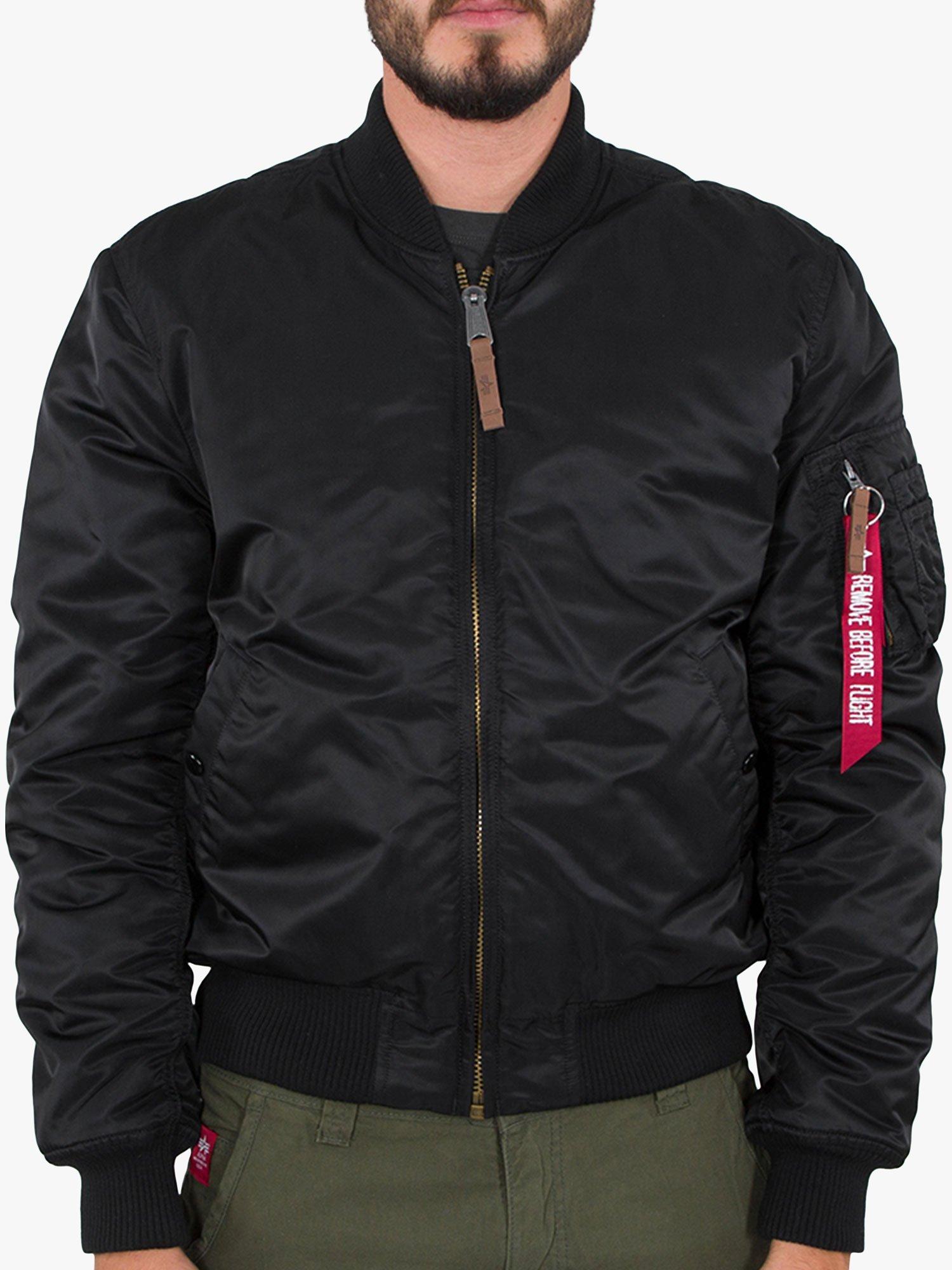 Alpha Industries MA1 VF59 Slim Fit Bomber Jacket, 03 Black