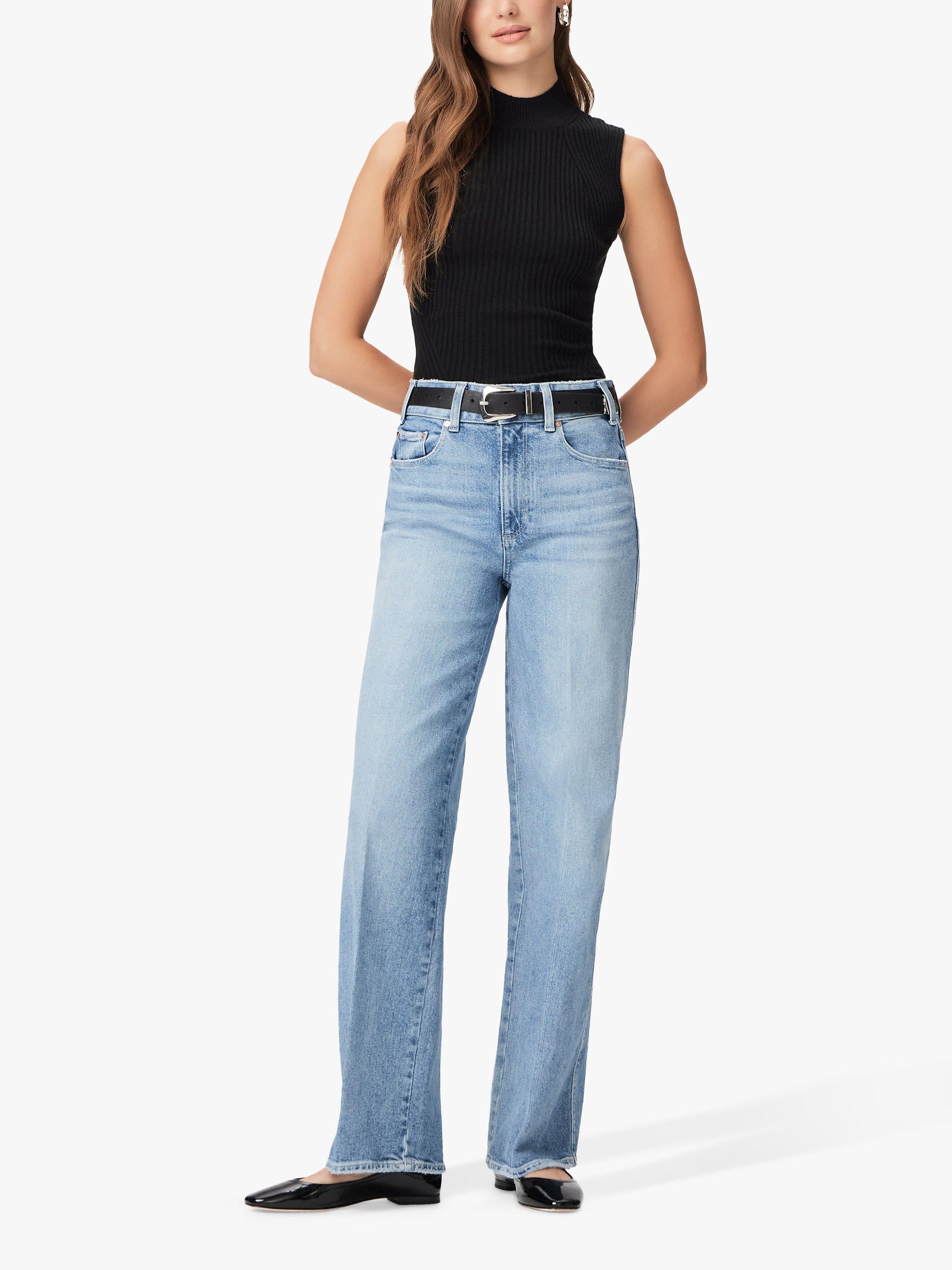 PAIGE Sasha High Rise Straight Cut Jeans, Khristen Distressed