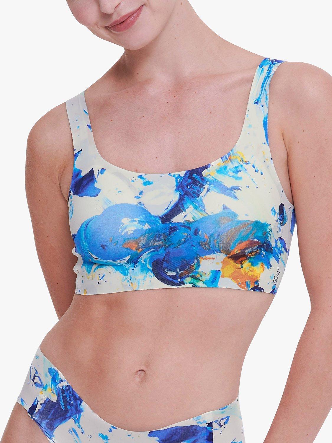 sloggi ZERO Feel 2.0 x Anastasia Shivrina Crop Top, Blue/Multi