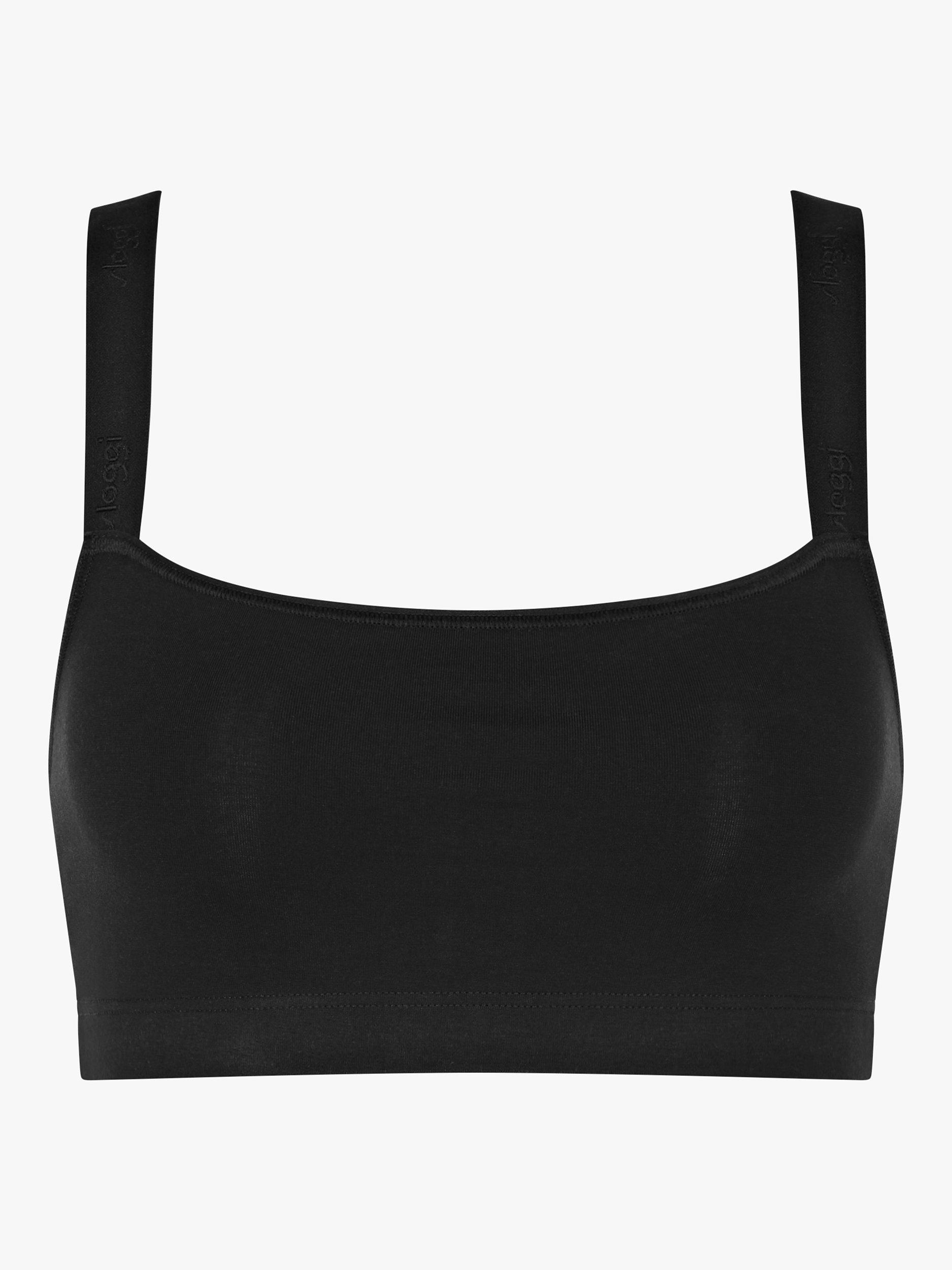 Product image 5 of 6, which shows sloggi GO Casual Crop Bra Top, Black, XS