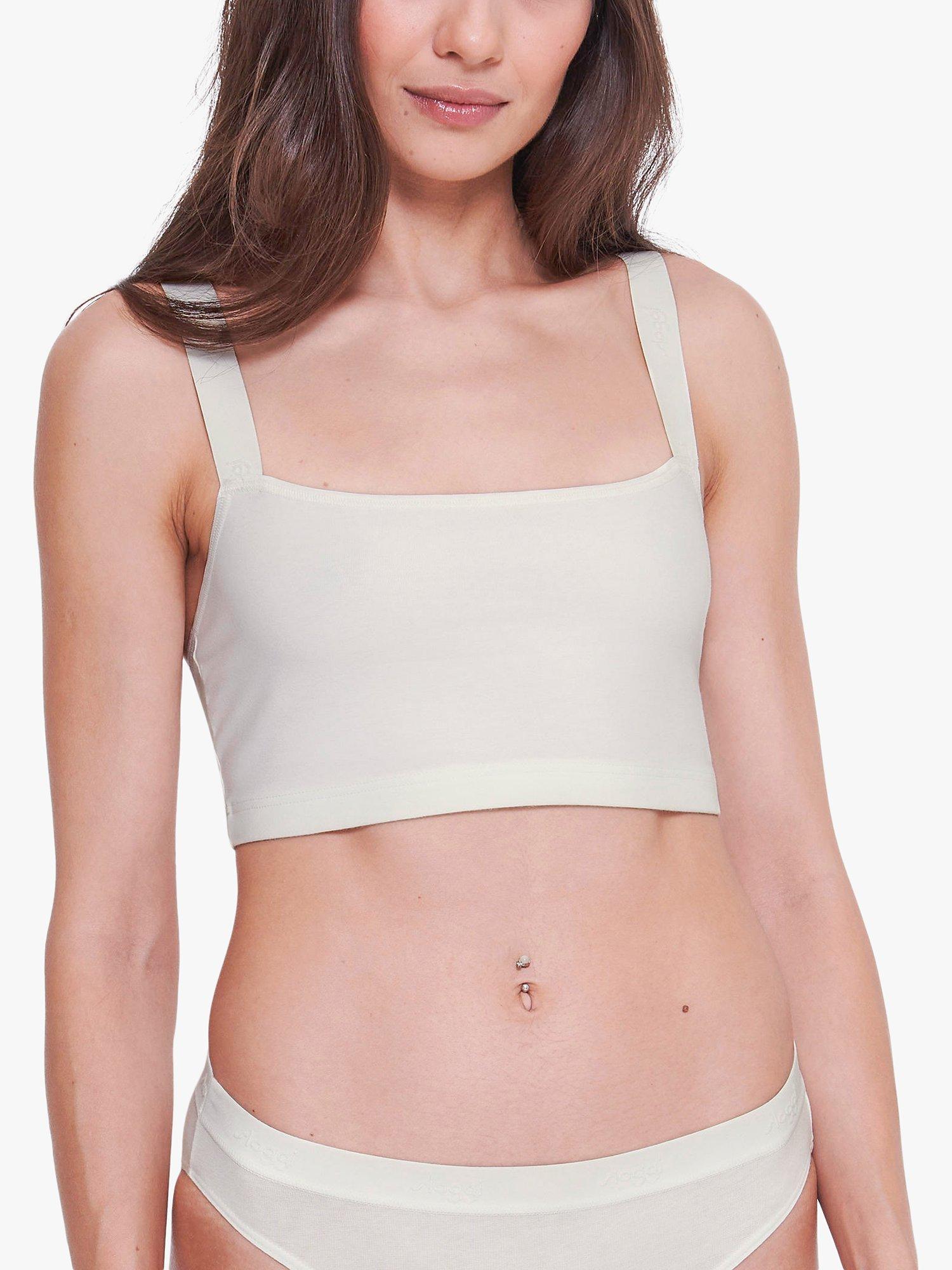 sloggi GO Casual Crop Bra Top, Silk White, XS