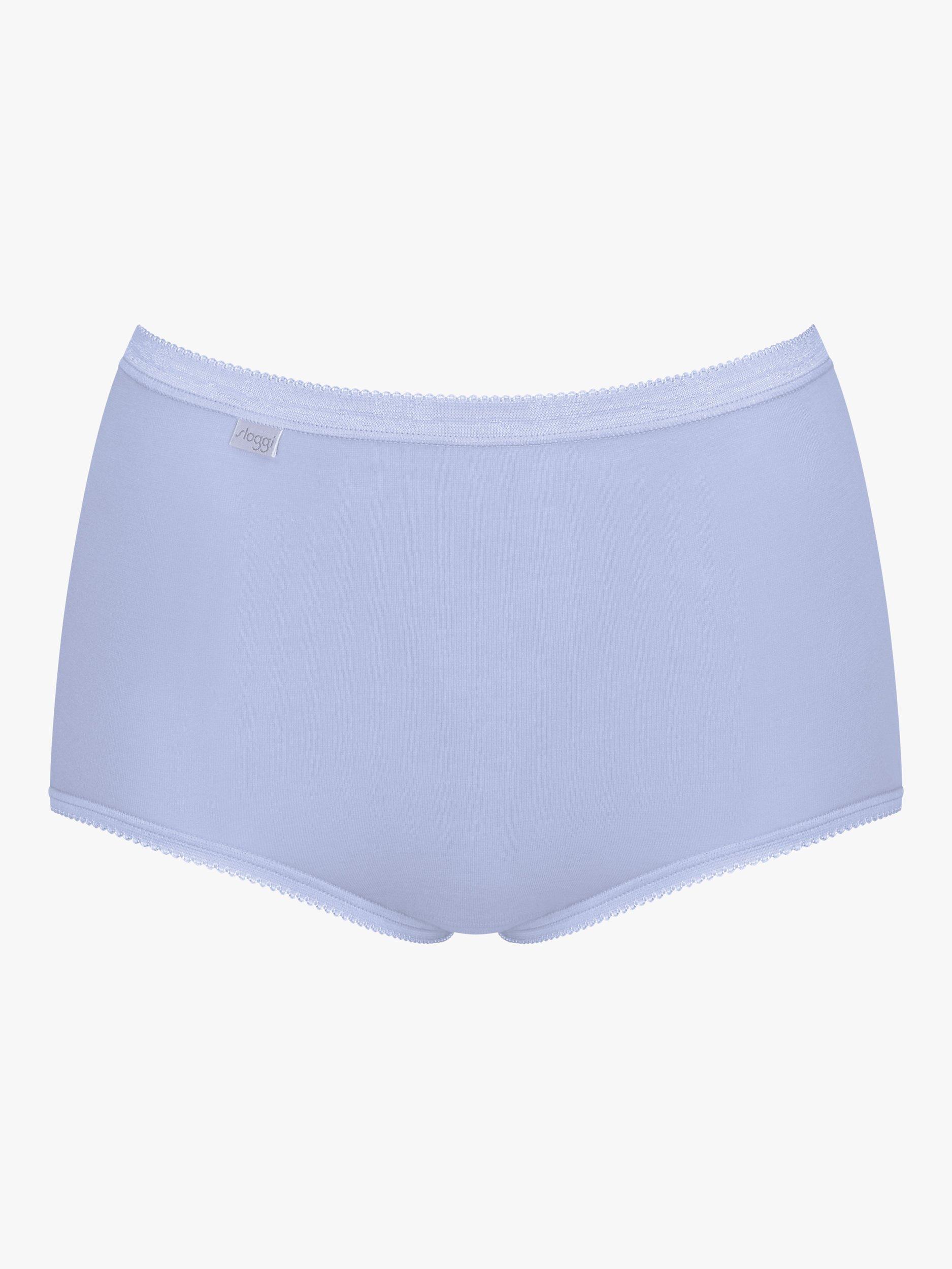 Product image 6 of 7, which shows sloggi Basic+ Maxi Cotton Briefs, Pack of 3, Blac/Blue/White, 10