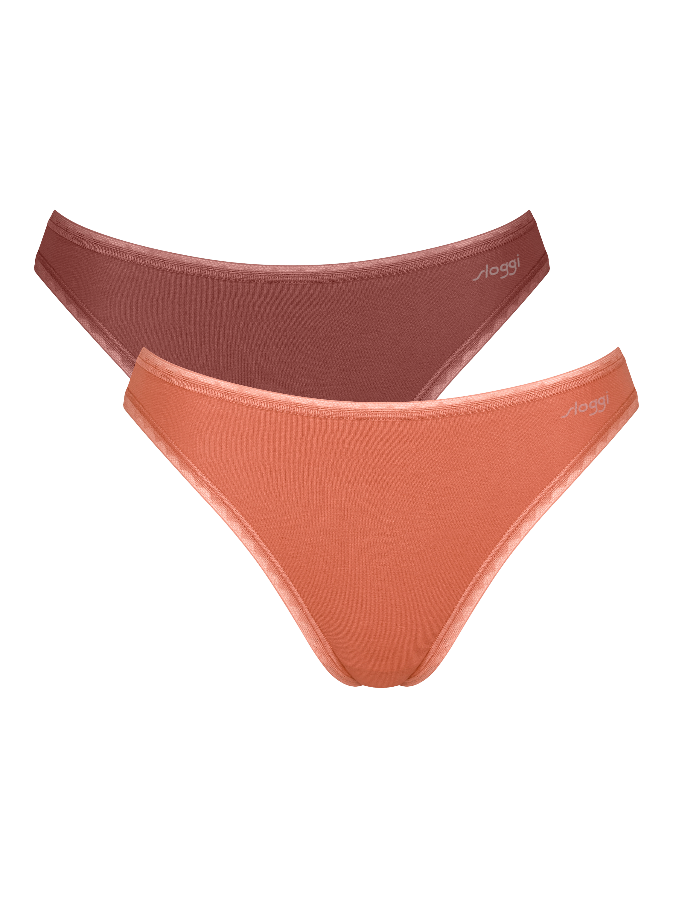sloggi GO Tai Knickers, Pack of 2, Red/Light Comb