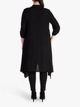 chesca Textured Shirt Dress, Black