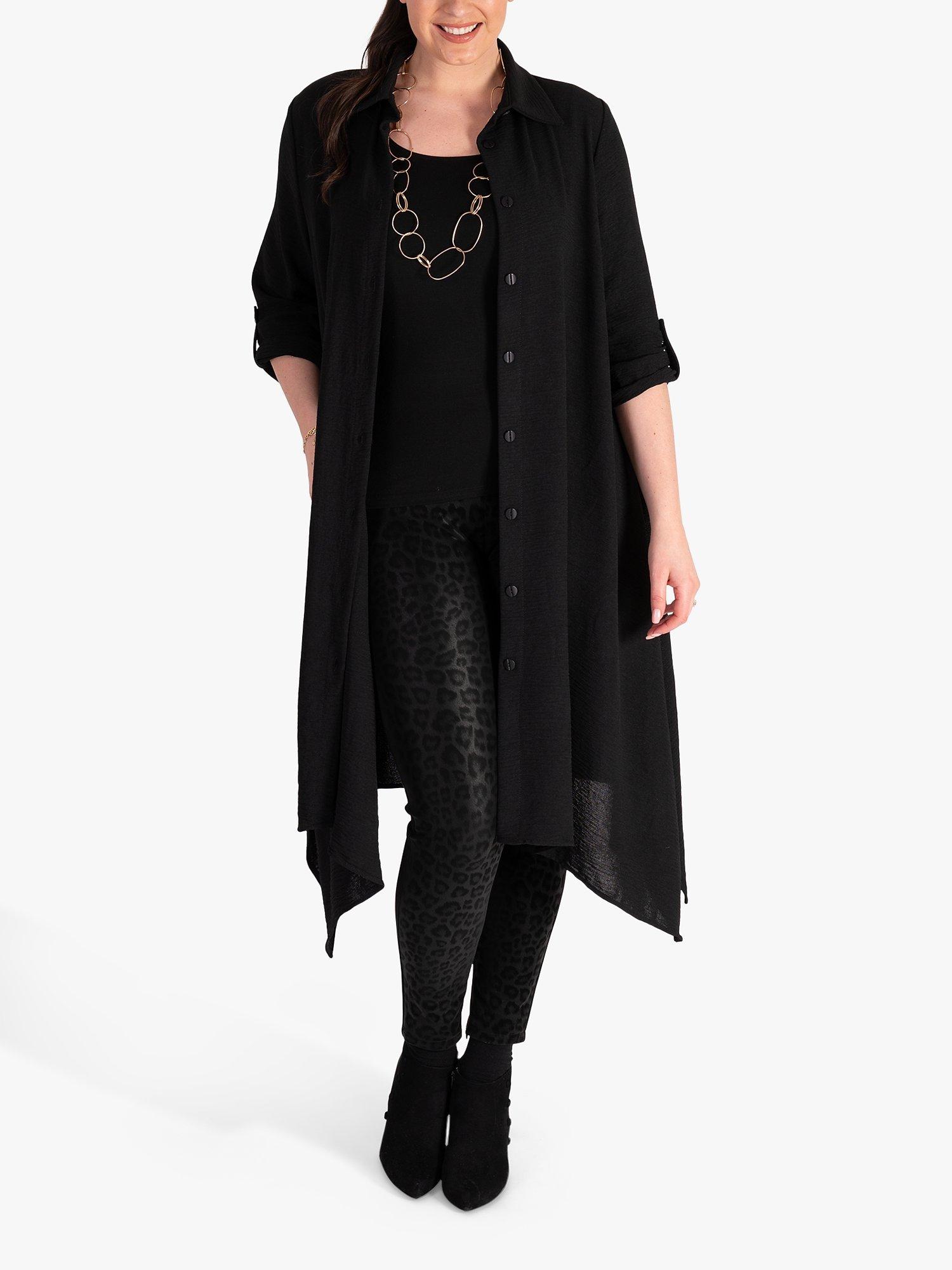 Product image 6 of 6, which shows chesca Textured Shirt Dress, Black, 12-14
