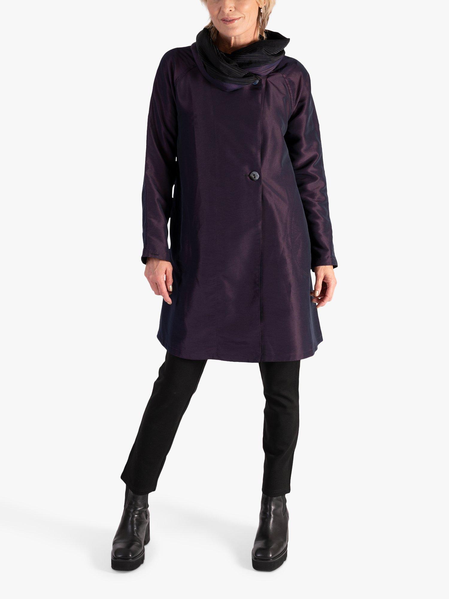 chesca Reversible Hooded Raincoat Grape Black