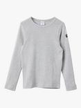 Polarn O. Pyret Kids' Organic Cotton Long Sleeve T-Shirt, Grey