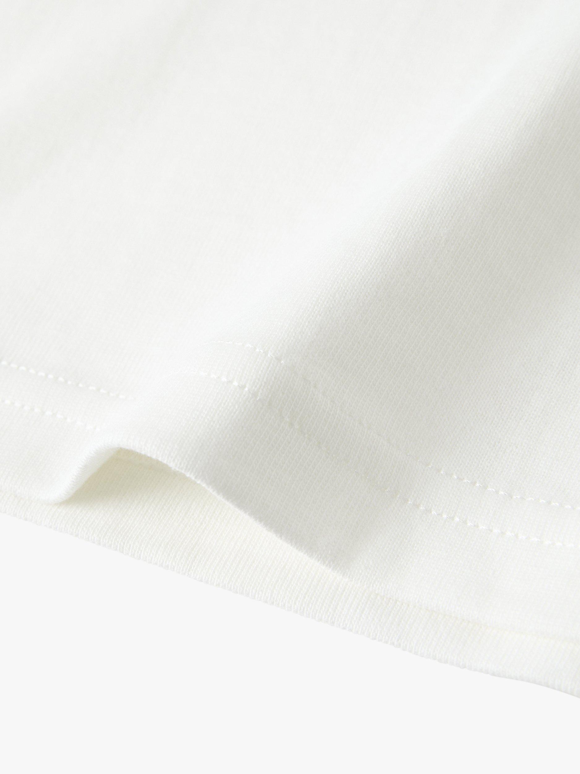 Product image 3 of 3, which shows Polarn O. Pyret Kids' Organic Cotton T-Shirt, White, 8-9 years