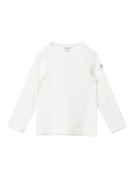 Polarn O. Pyret Baby Organic Cotton Long Sleeve T-Shirt, White