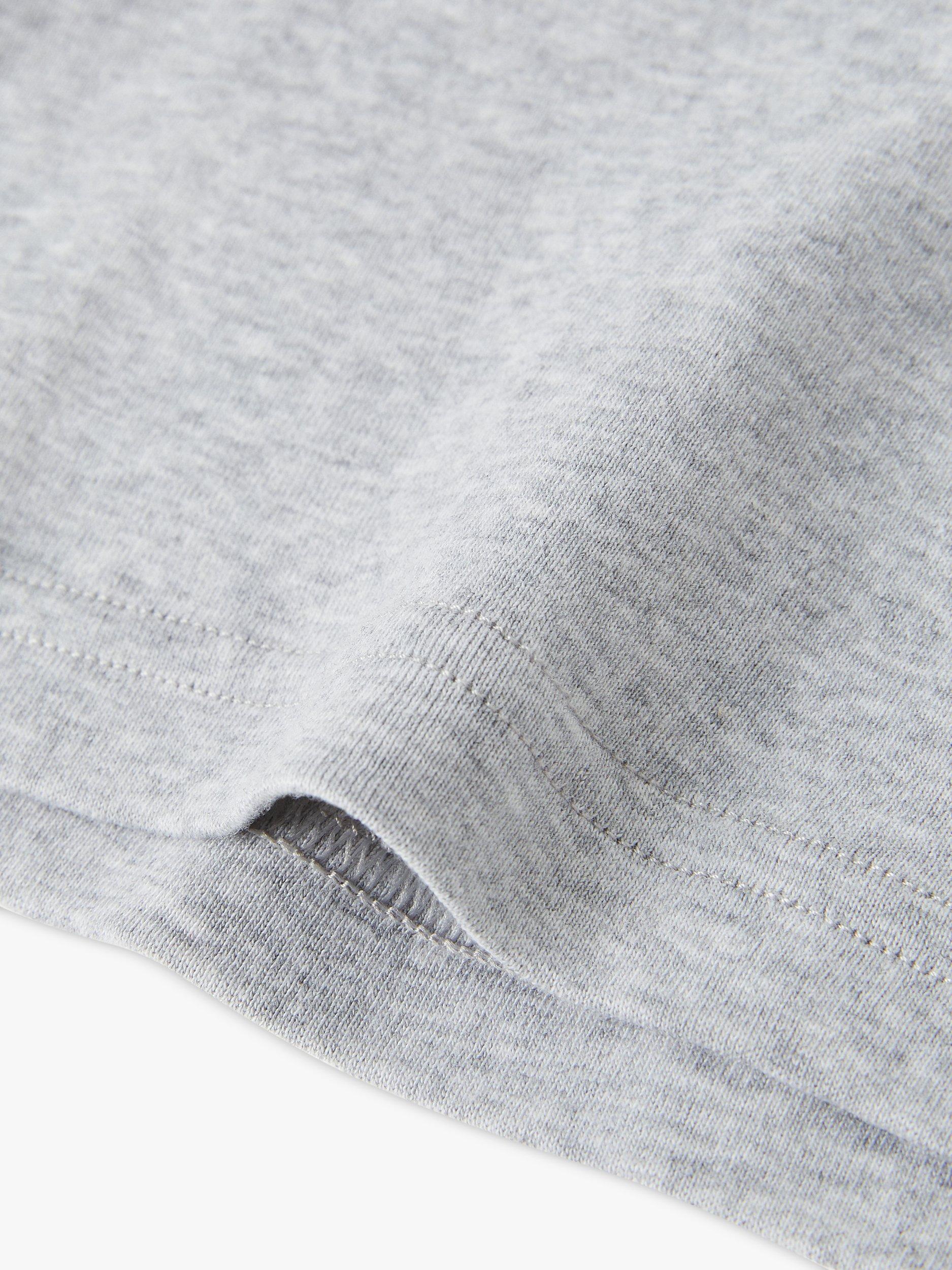 Product image 2 of 2, which shows Polarn O. Pyret Kids' Organic Cotton Short Sleeve T-Shirt, Grey, 6-9 months