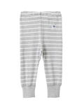 Polarn O. Pyret Baby Organic Cotton Stripe Trousers, Grey