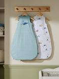 John Lewis Sail Away Baby Sleeping Bag, 0.5-1.5 Tog, Pack of 2, Multi