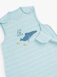 John Lewis Whale Baby Sleeping Bag, 0.5 Tog, Blue