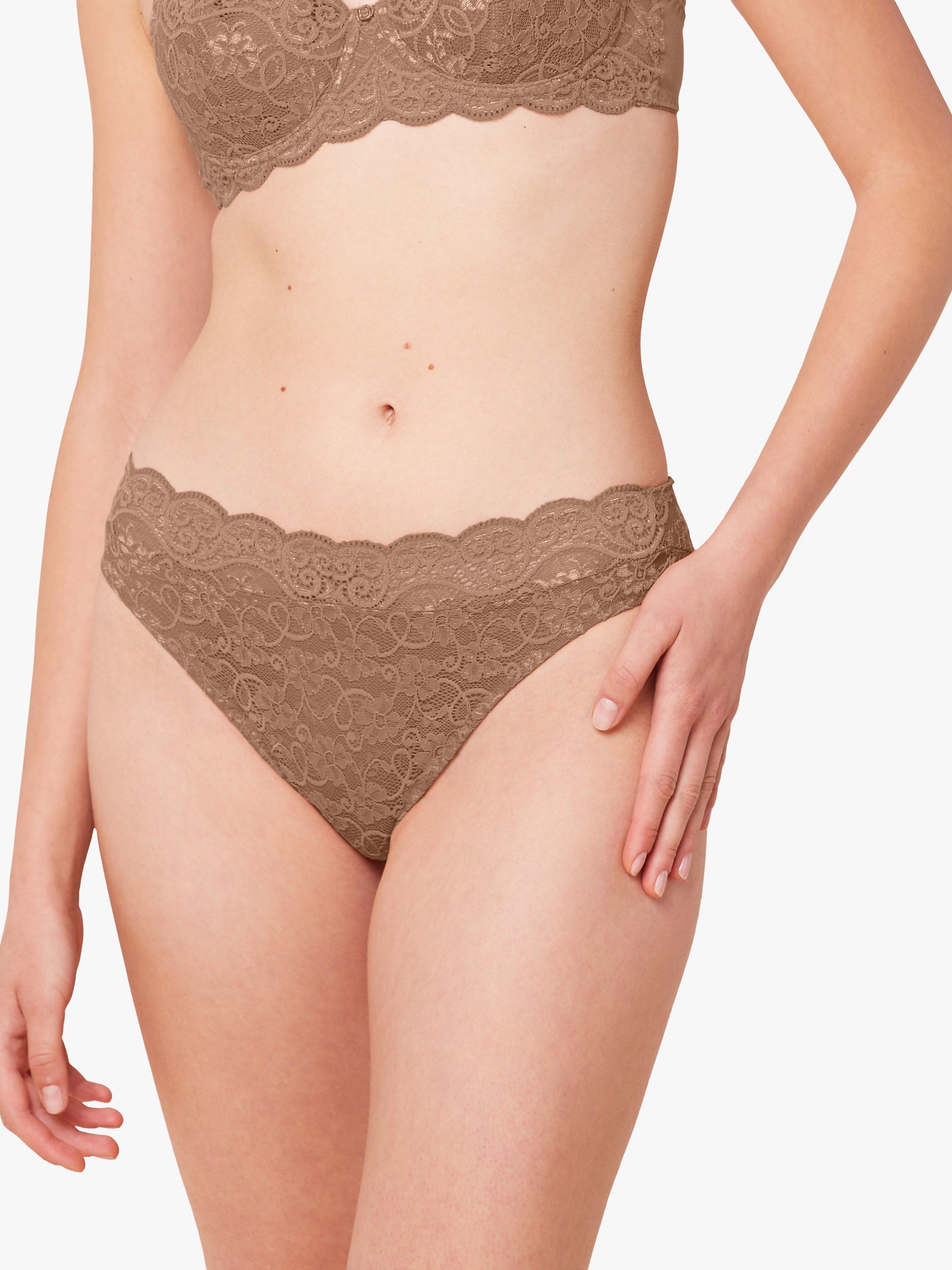 Triumph Classic Amourette 300 Magic Wire Tai Lace Briefs, Toast