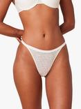 Triumph Signature Sheer String Thong, Ecru White