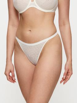 Triumph Signature Sheer String Thong, Ecru White, Ecru White