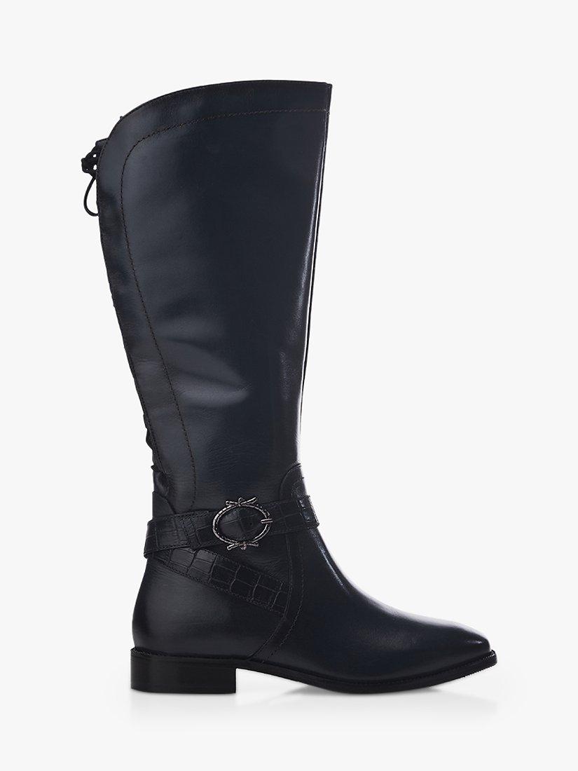 Moda in Pelle Takari Leather Knee High Boots Navy 5