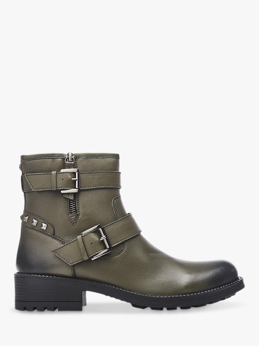 Moda in Pelle Aabby Leather Biker Boots Khaki