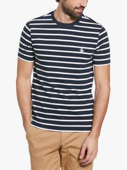 Original Penguin Breton Stripe Short Sleeve T-Shirt, Blue/White
