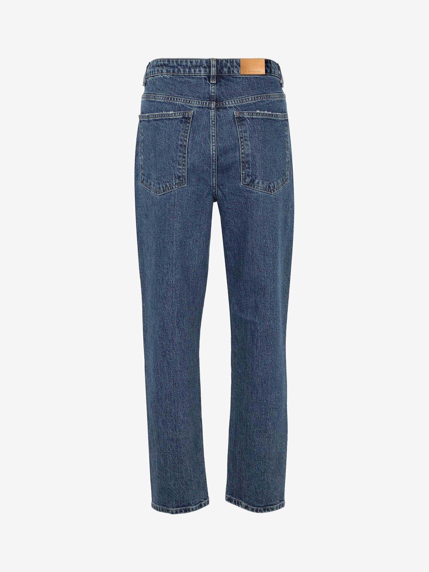 Product image 6 of 6, which shows Mint Velvet Mid Rise Slim Leg Jeans, Indigo, 8R