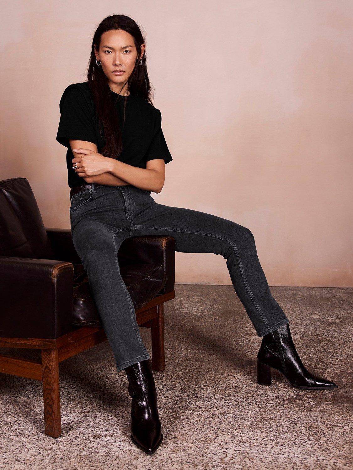 BELVET Washed Black Denim Set up / Pants（Trilogy Stores