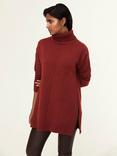 Baukjen Asher Wool Blend Roll Neck Jumper, Ginger