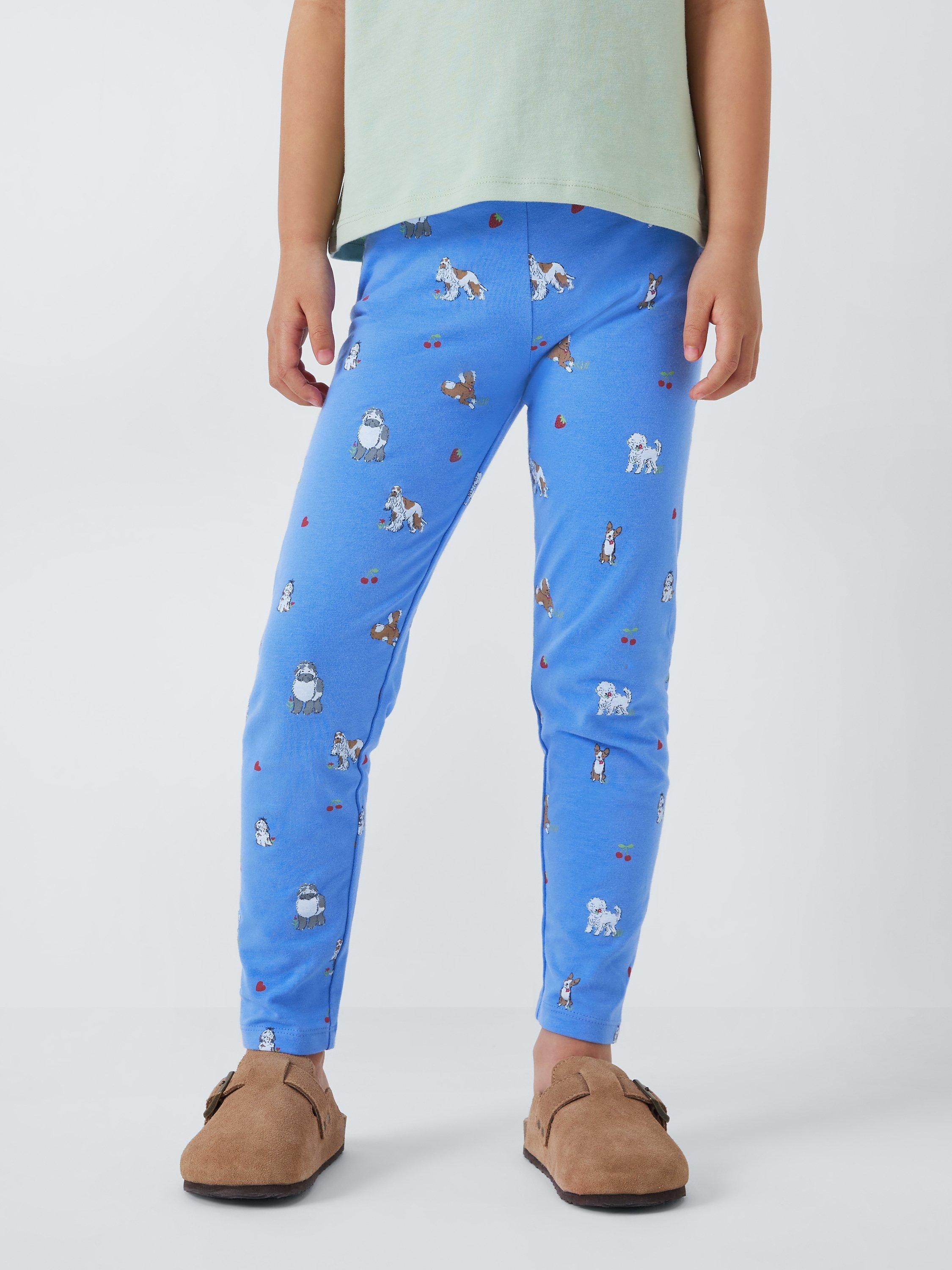 John Lewis Kids Dog Print Leggings Blue