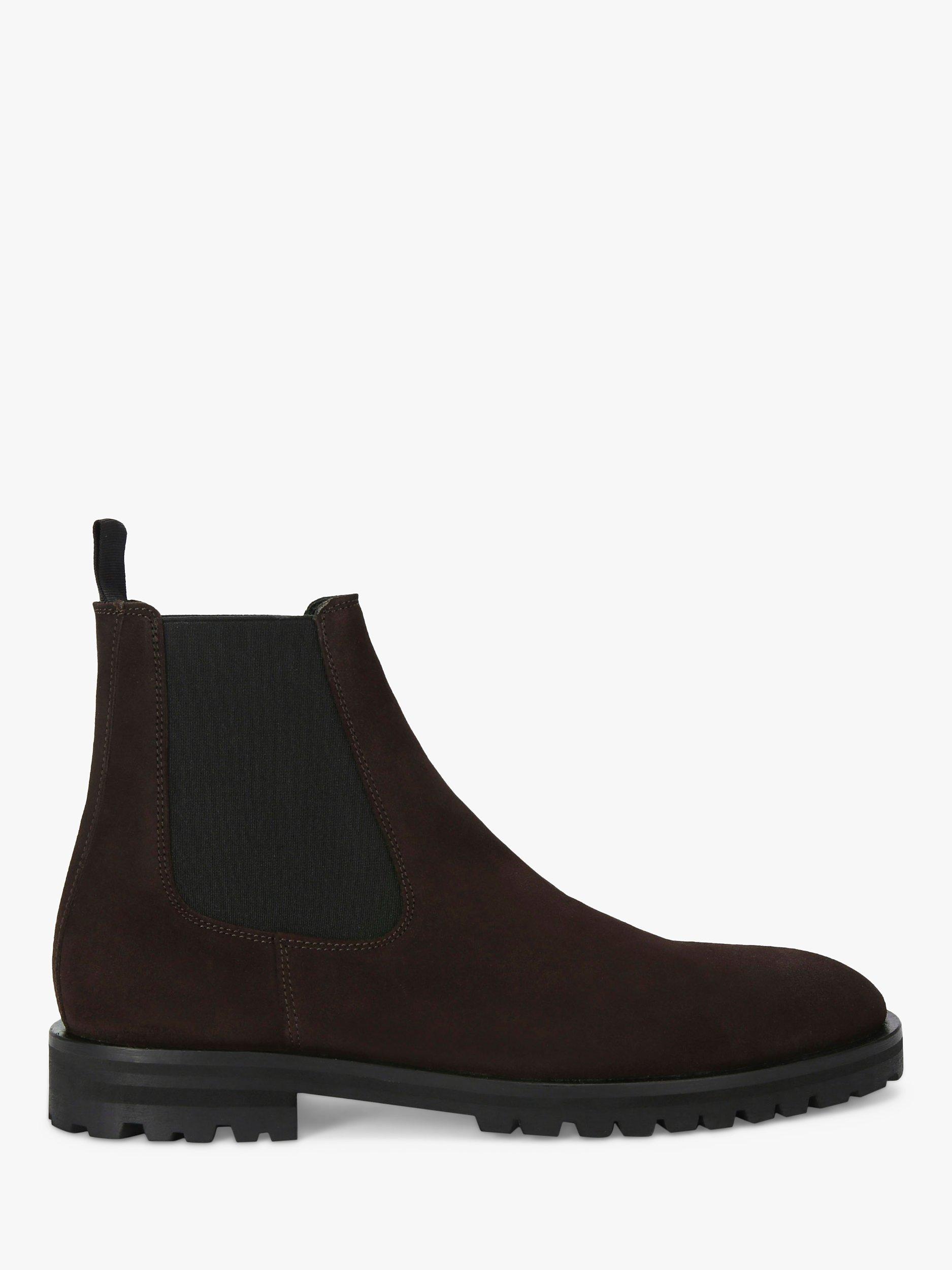 Kurt Geiger London Hunt Suede Chelsea Boots Brown Mid