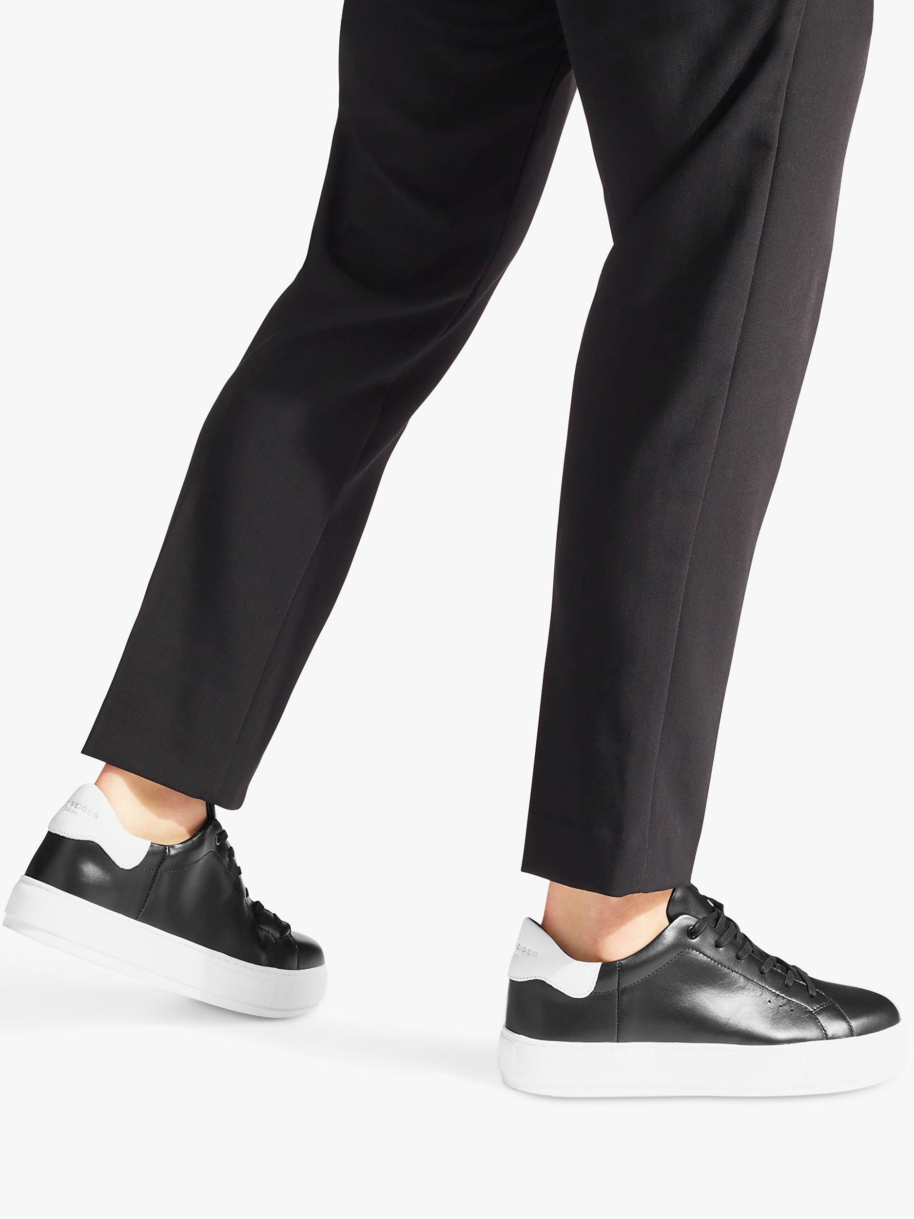Product image 2 of 3, which shows Kurt Geiger London Laney Leather Trainers, Black, 6