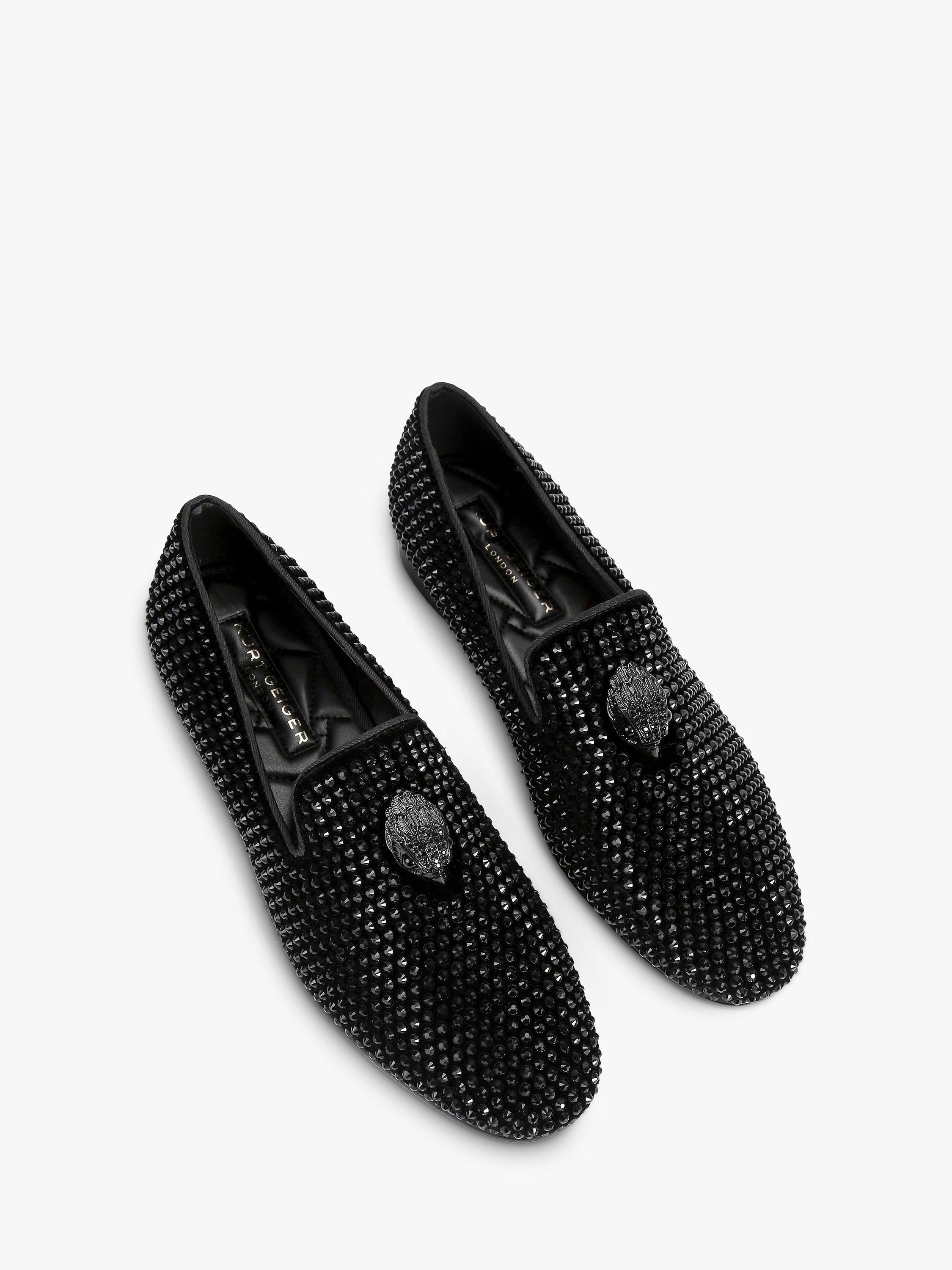 Product image 3 of 5, which shows Kurt Geiger London Ace Studded Loafers, Black, 6