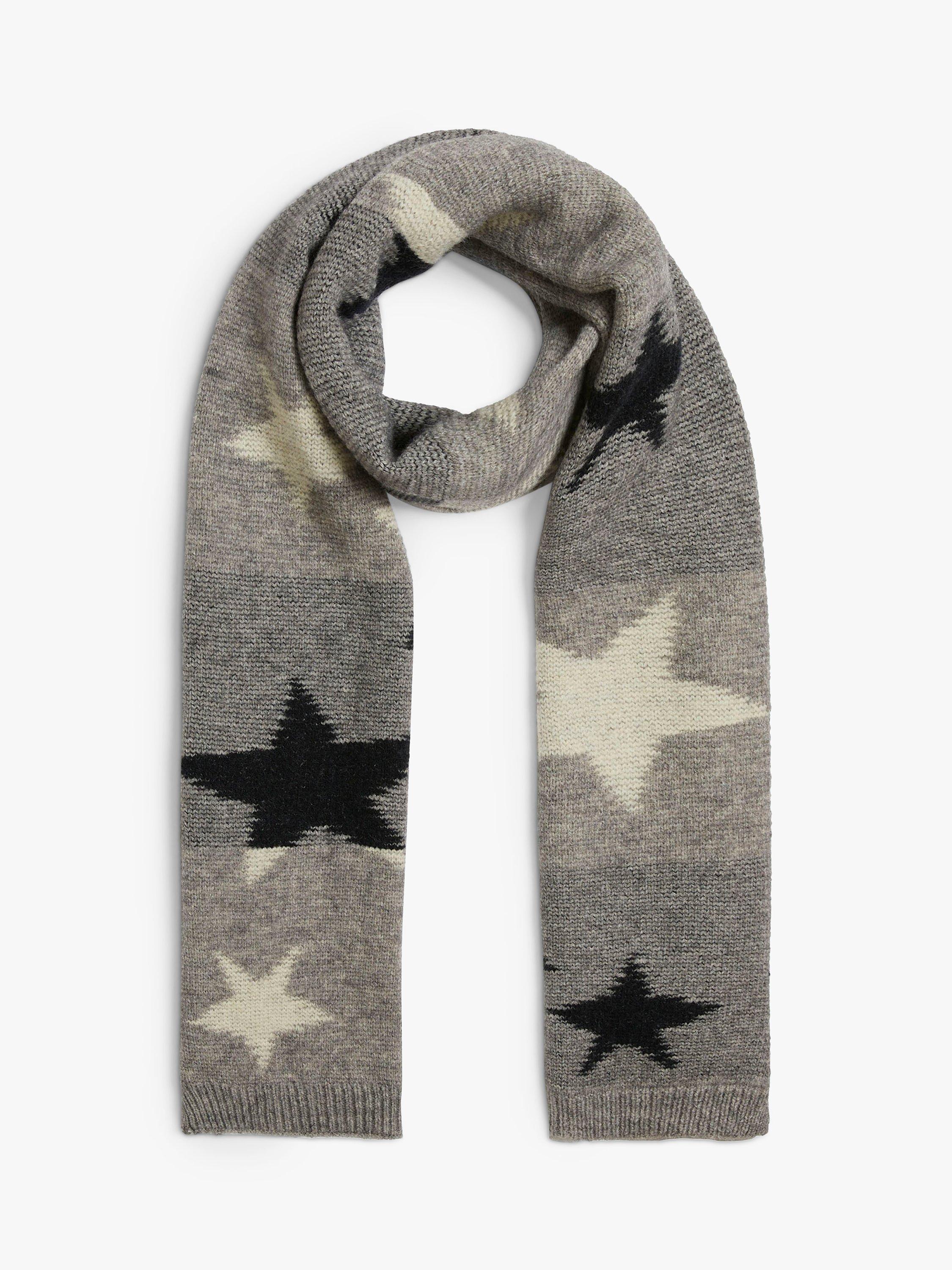 Product image 1 of 3, which shows James Lakeland Star Knit Scarf, Grey