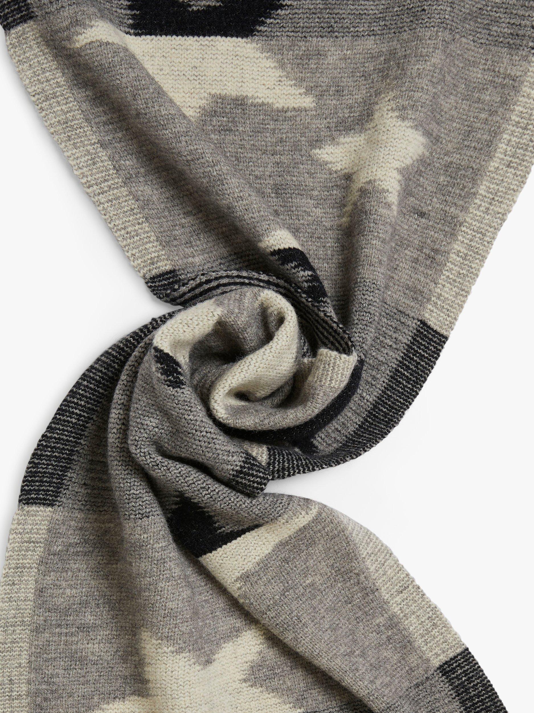 Product image 2 of 3, which shows James Lakeland Star Knit Scarf, Grey