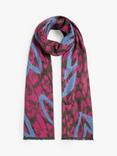 James Lakeland Heart Leopard Print Scarf, Brown