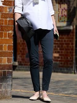 Isabella Oliver Finlay Organic Maternity Trousers - view 2, Navy