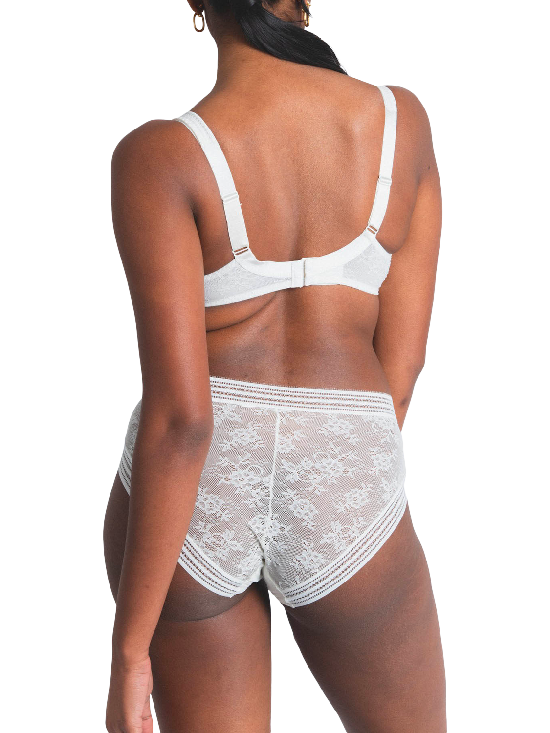 Product image 4 of 6, which shows Maison Lejaby Miss Lejaby Plus Size Lace Triangle Bra, Lys, 32D