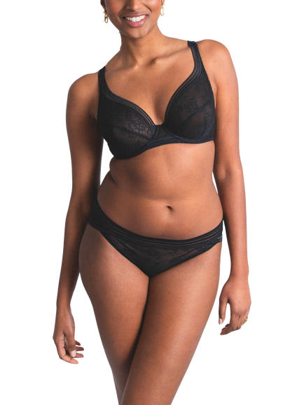 Maison Lejaby Miss Lejaby Plus Size Lace Triangle Bra, Noir