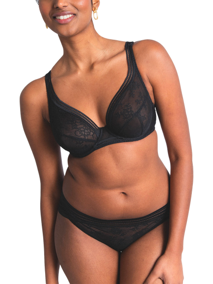 Maison Lejaby Miss Lejaby Plus Size Lace Triangle Bra - view 2, Noir