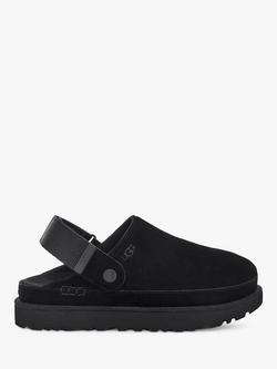 UGG Goldenstar Suede Clog Sandals, Black