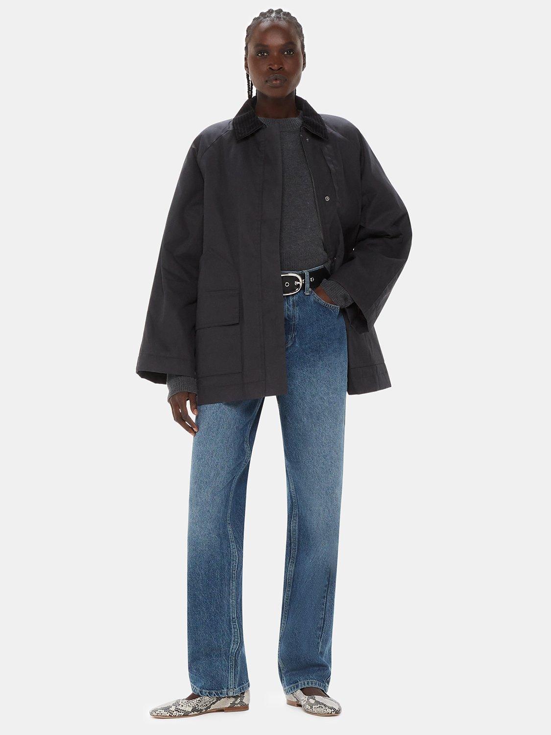 Product image 1 of 5, which shows Whistles Fern Waxed Cotton Jacket, Black, M
