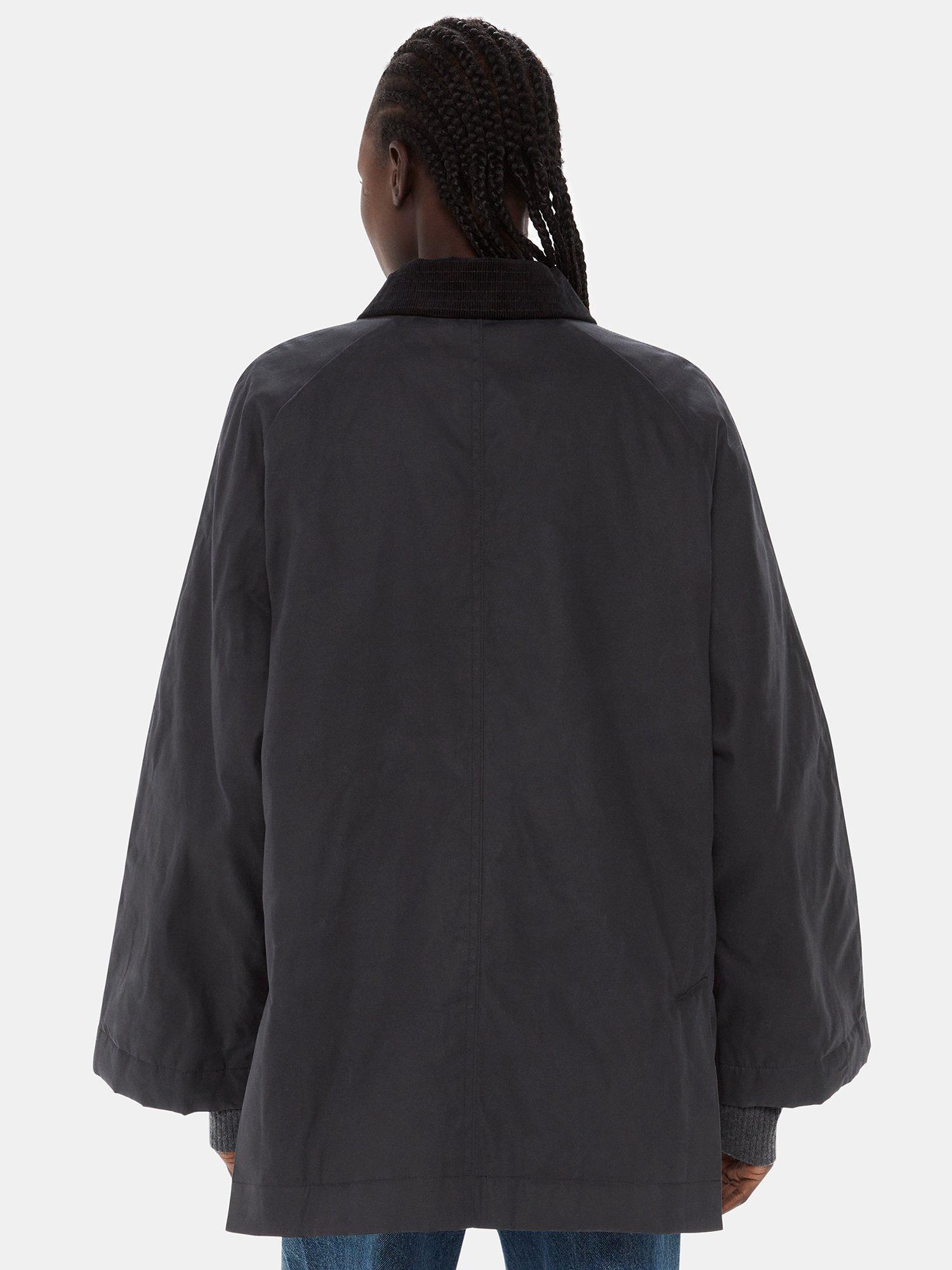 Product image 2 of 5, which shows Whistles Fern Waxed Cotton Jacket, Black, M