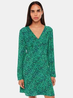 Whistles Lori Floral Mini Dress, Green/Multi, Green/Multi