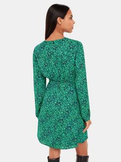 Whistles Lori Floral Mini Dress, Green/Multi - view 2, Green/Multi