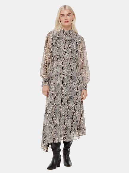 Whistles Petite Optical Snake Meg Dress, Multi, Multi
