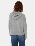 Whistles Wool Blend Textured Hooded Jumper, Grey