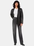 Whistles Straight Leg Full Length Jeans, Washed Black