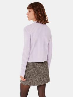 Whistles Ribbed Sponge Knit Jumper, Lilac - view 2, Lilac