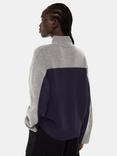 Whistles Colour Block Funnel Neck Wool Jumper