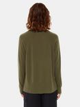 Whistles Ultimate Cashmere Crew Neck Jumper, Khaki