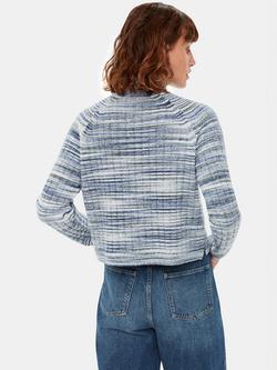 Whistles Space Dye Stripe Funnel Neck Jumper, Blue/Multi - view 2, Blue/Multi